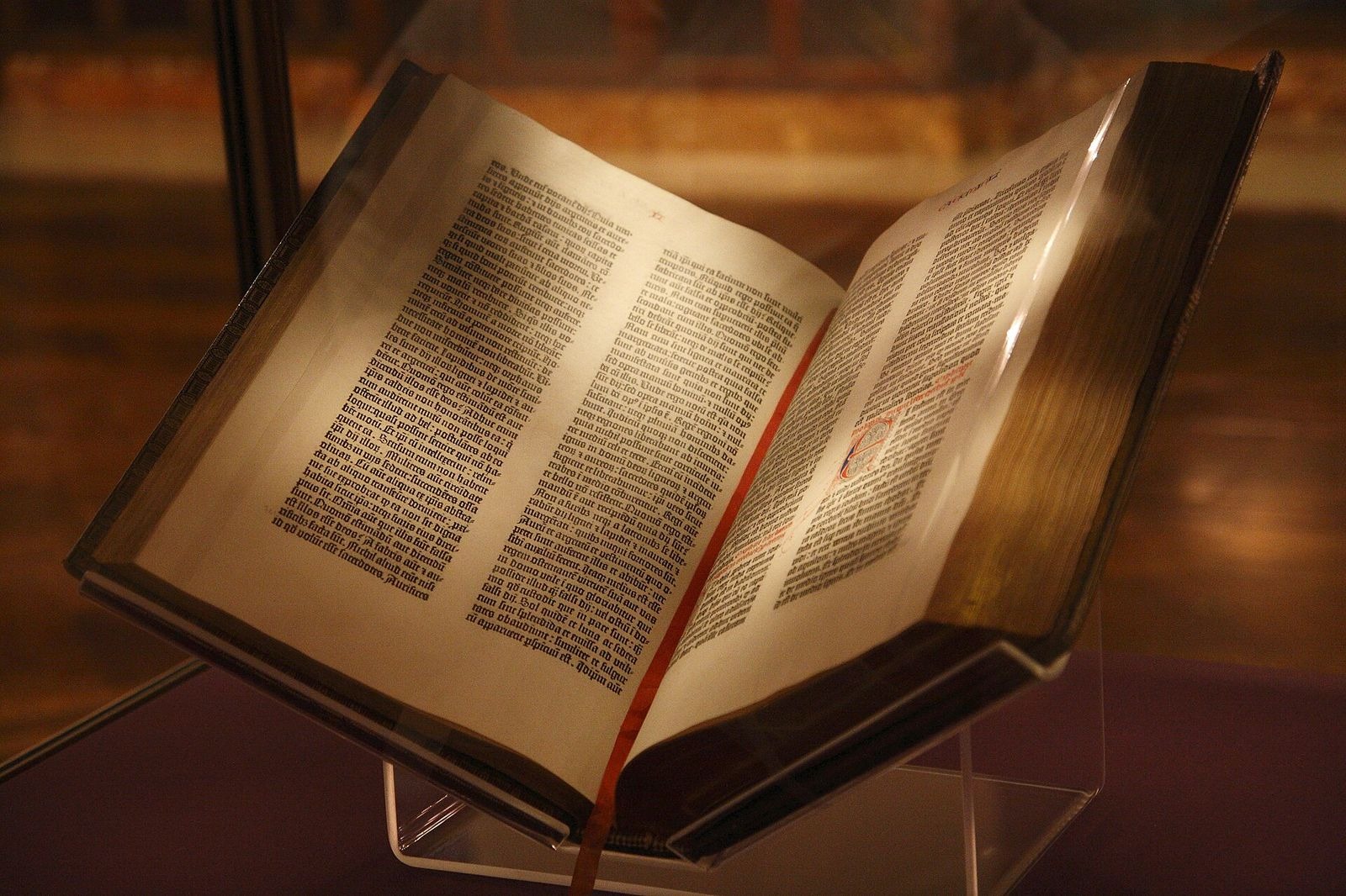 A Gutenberg Bible at the New York Public Library, the printed book as enduring vessel of literature
