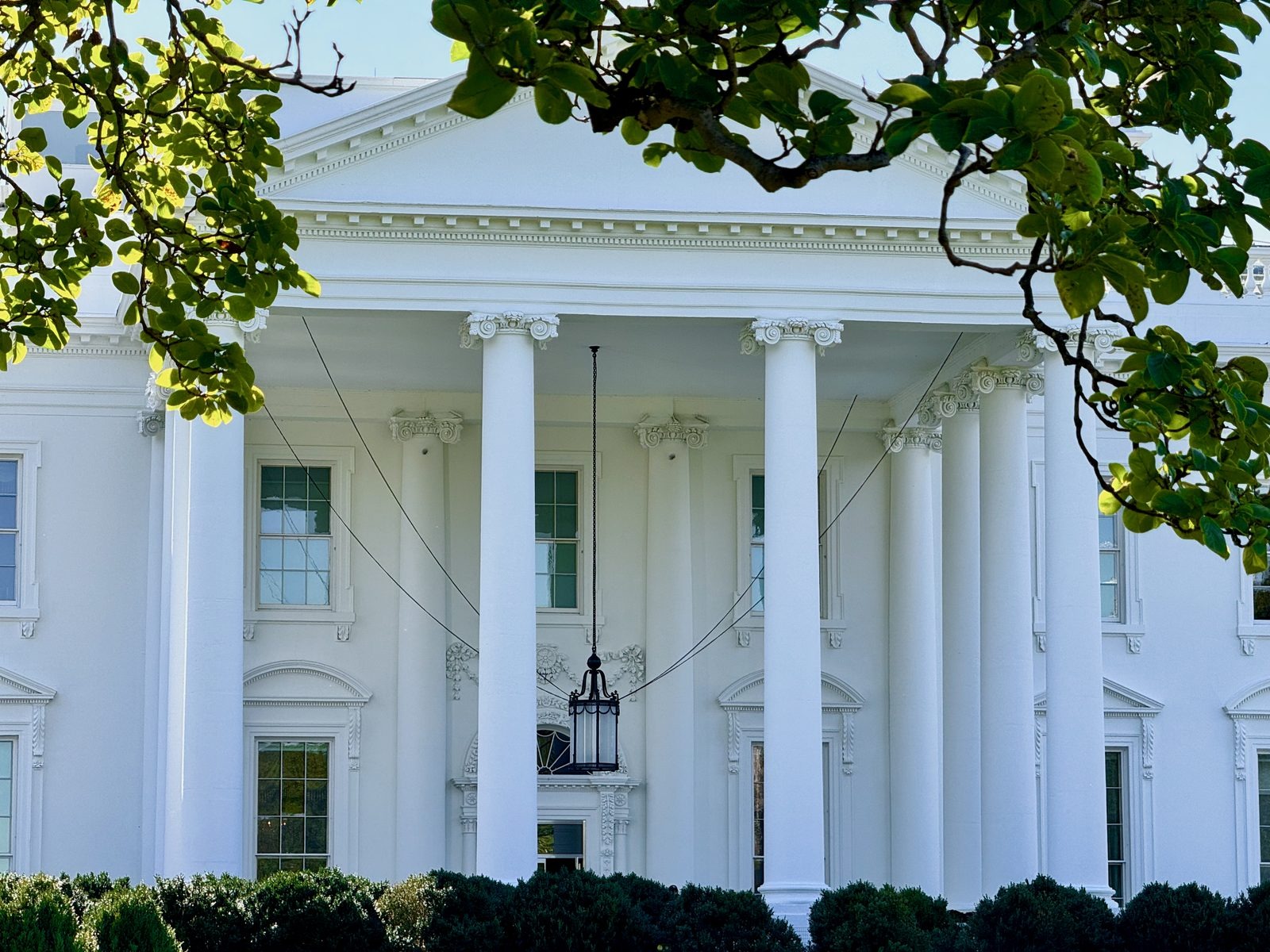 The North Portico of the White House in Washington, D.C.